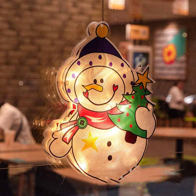 Christmas Decor LED Christmas Window Silhouette Lights with Suction Cup