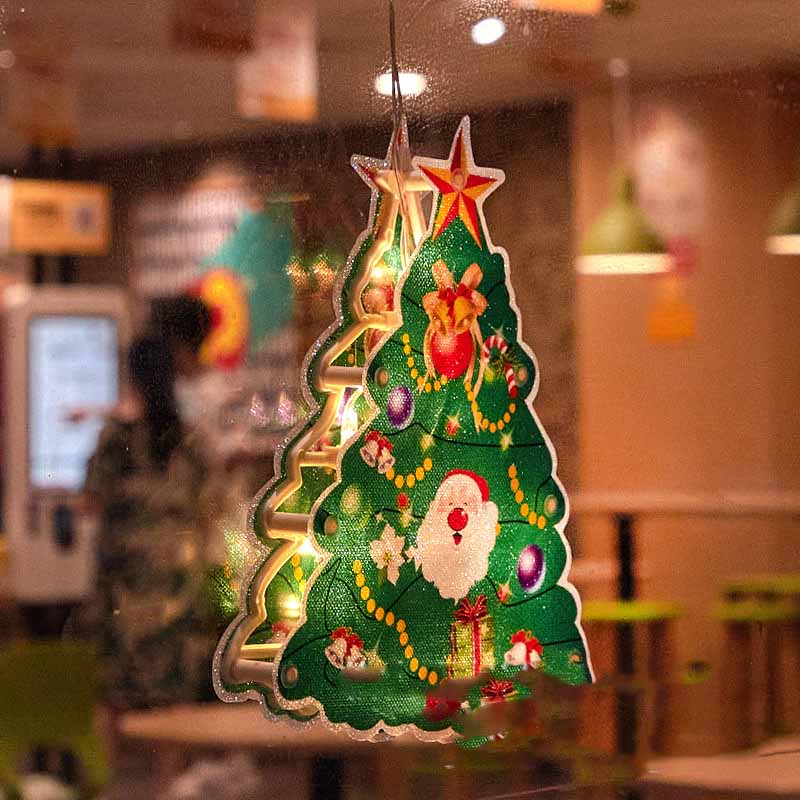 Christmas Decor LED Christmas Window Silhouette Lights with Suction Cup