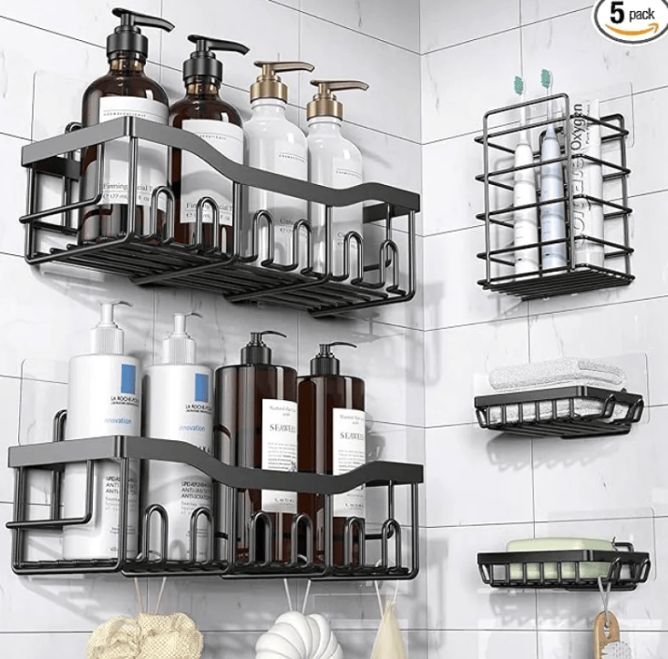 Bath 5-Tier Wall-Mounted Bathroom Storage Rack