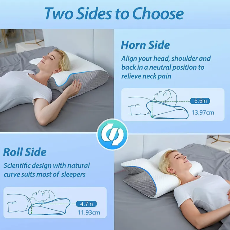 Ergonomic Memory Foam Cervical Support Pillow