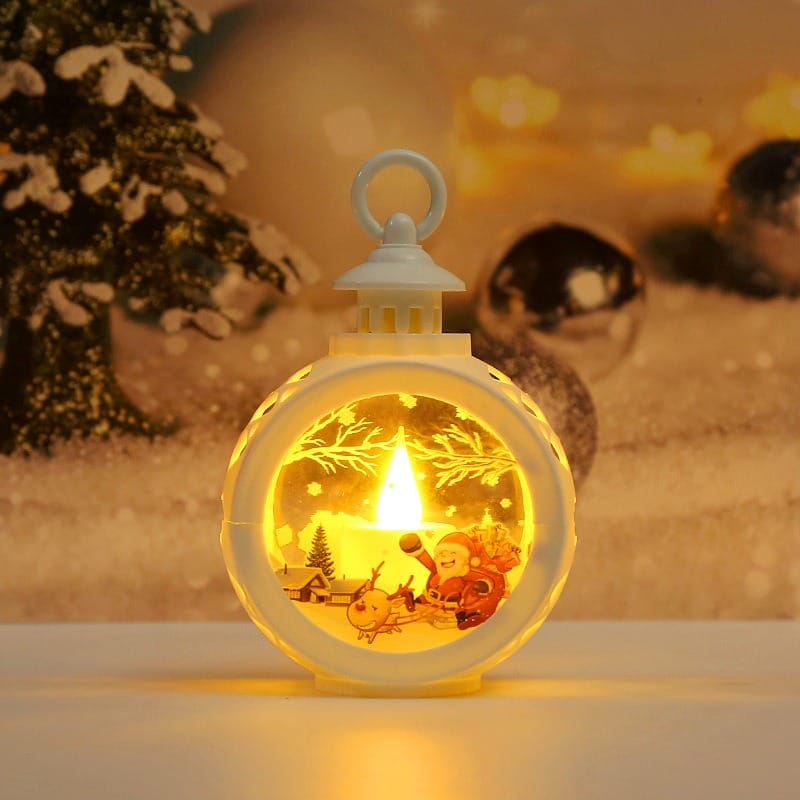 Christmas Decor Vintage LED Christmas Lantern Tabletop Decoration