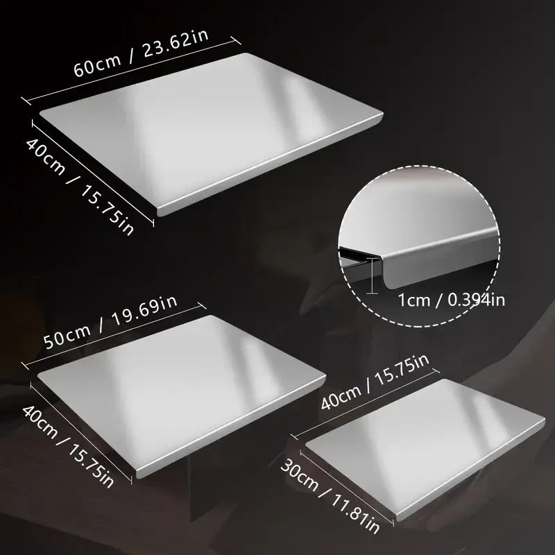 Kitchen Large Stainless Steel Cutting Board | 304 Grade | Flat & Z-Shape Sizes