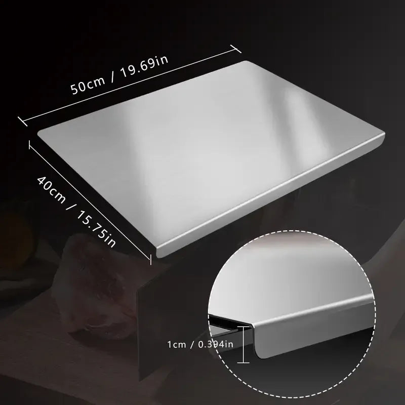 Kitchen Large Stainless Steel Cutting Board | 304 Grade | Flat & Z-Shape Sizes