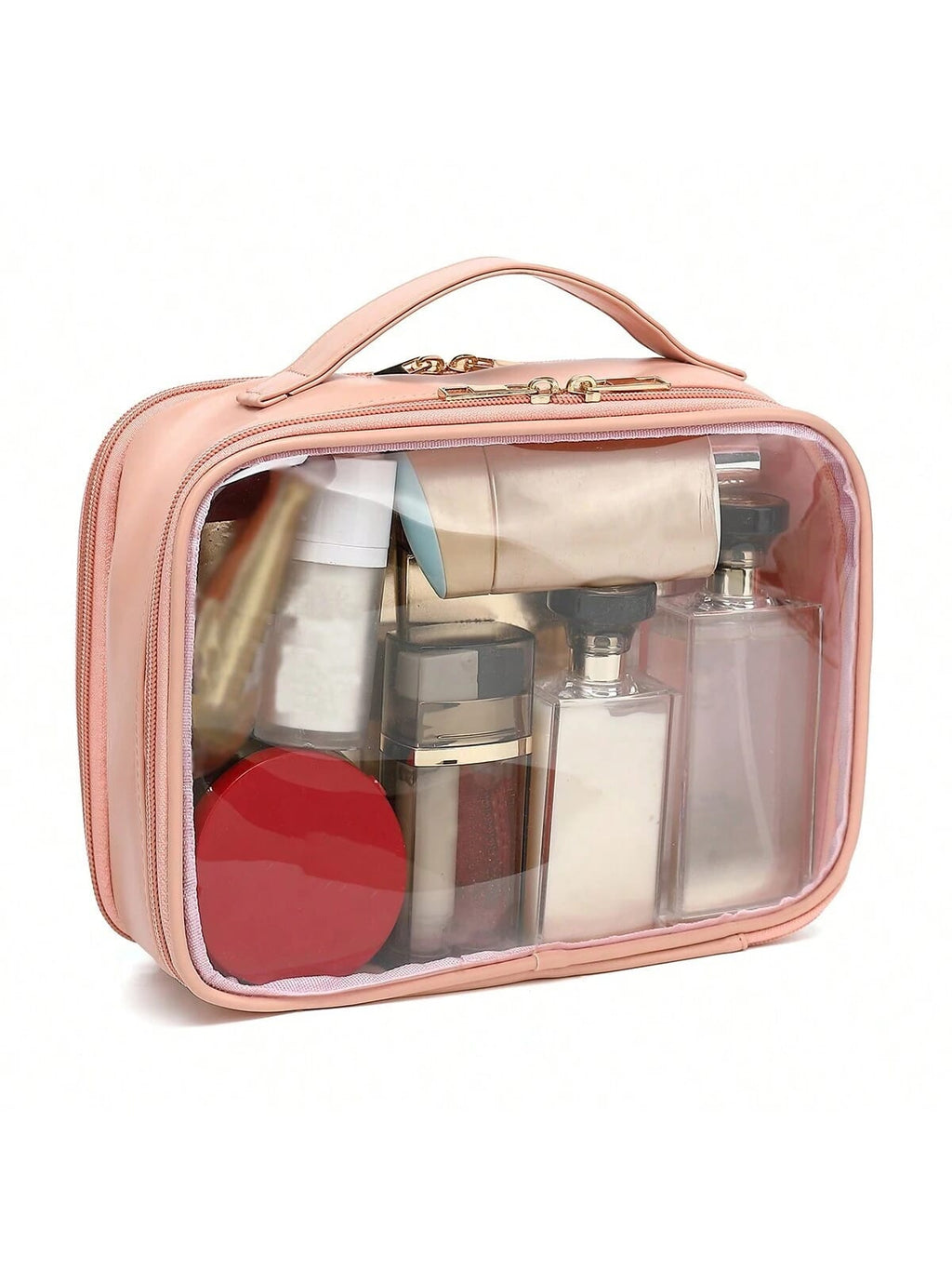 Bath Clear Travel Makeup Bag with Detachable Brush Holder
