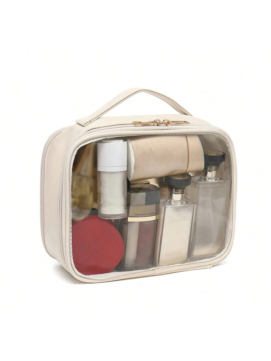 Bath Clear Travel Makeup Bag with Detachable Brush Holder