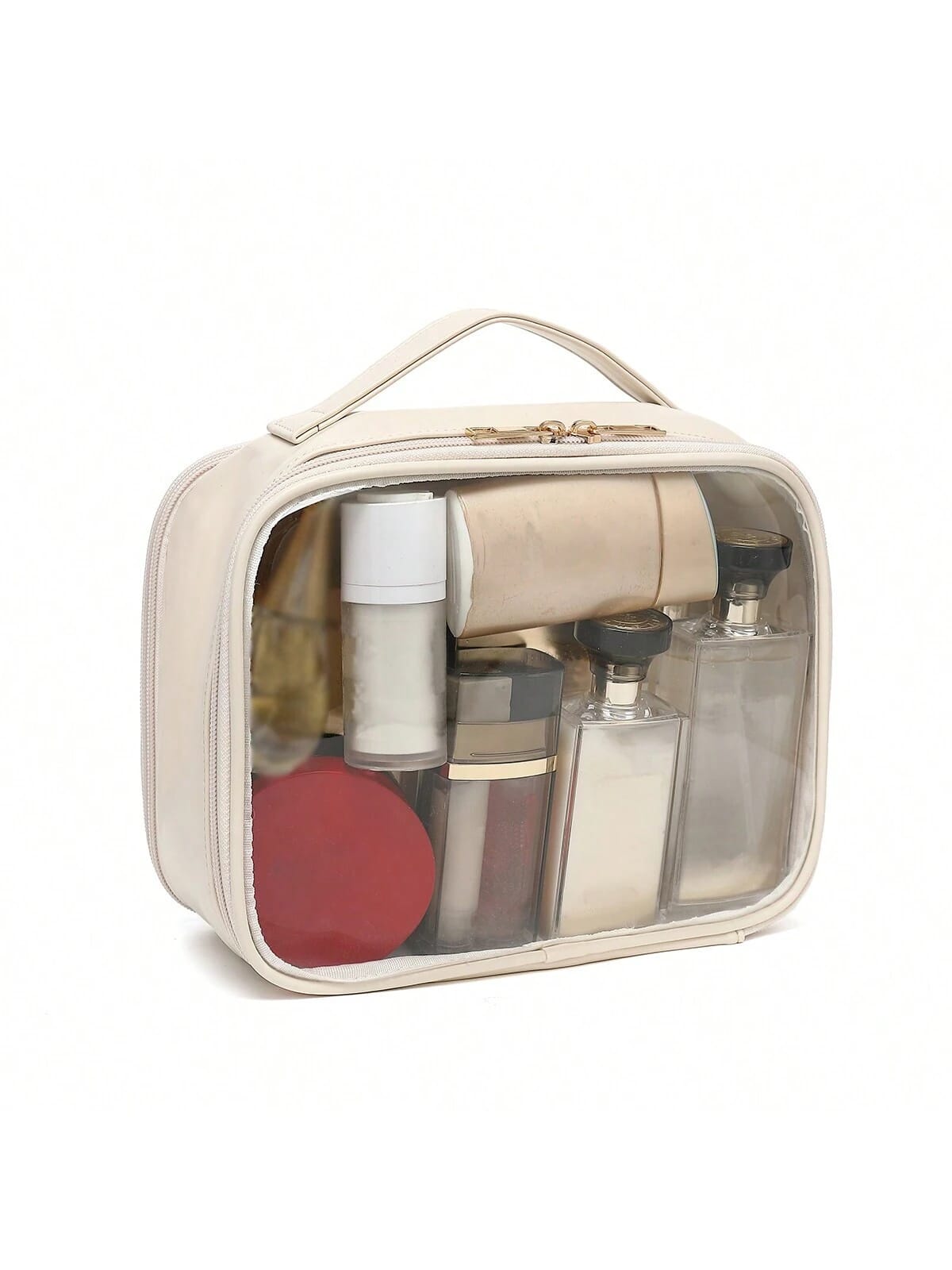 Bath Clear Travel Makeup Bag with Detachable Brush Holder