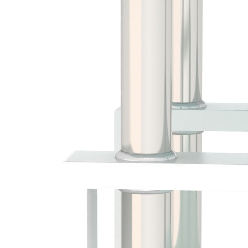 Set of 2 Modern Tempered Glass End Tables