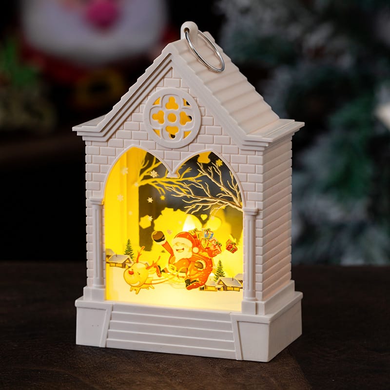 Christmas Decor Light-Up Christmas House Tabletop Night Light