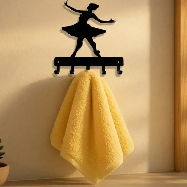 Home Organization Ballet Dancer Decorative Wall Hook Organizer