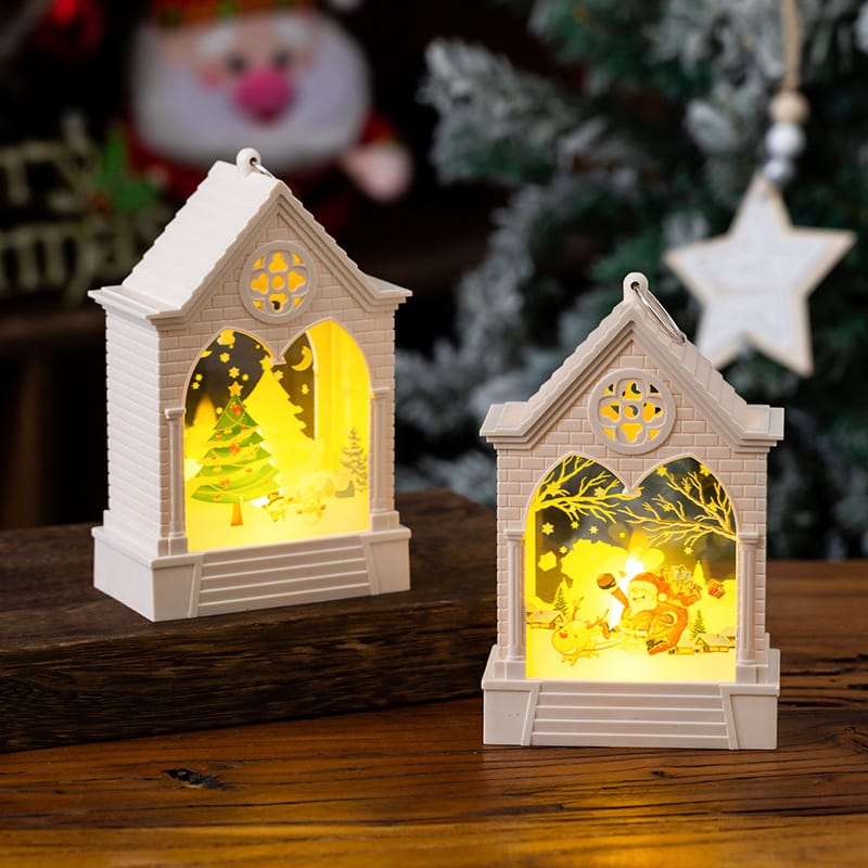 Christmas Decor Light-Up Christmas House Tabletop Night Light