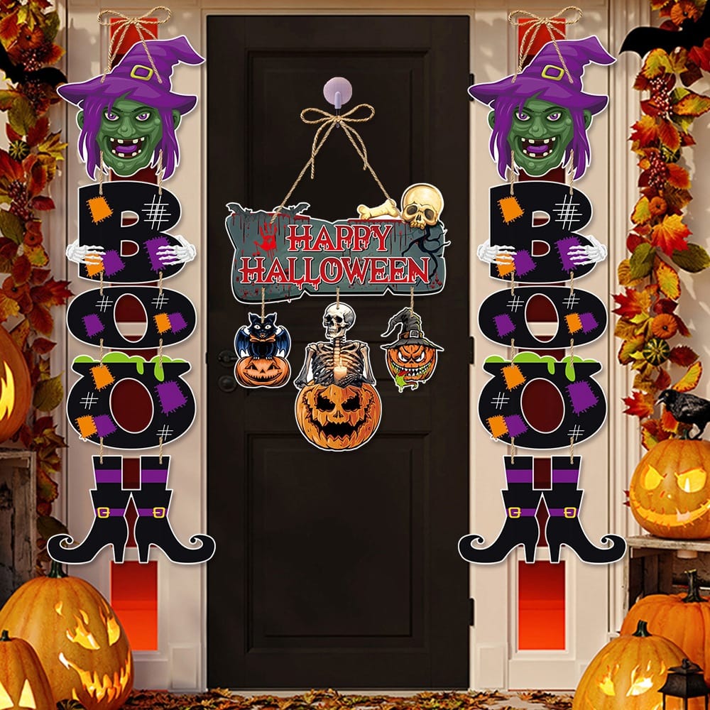 Halloween Decor Halloween Party Decoration Door Hanging, Home Atmosphere Decoration Pumpkin Ornament Halloween Door Hanging Banner