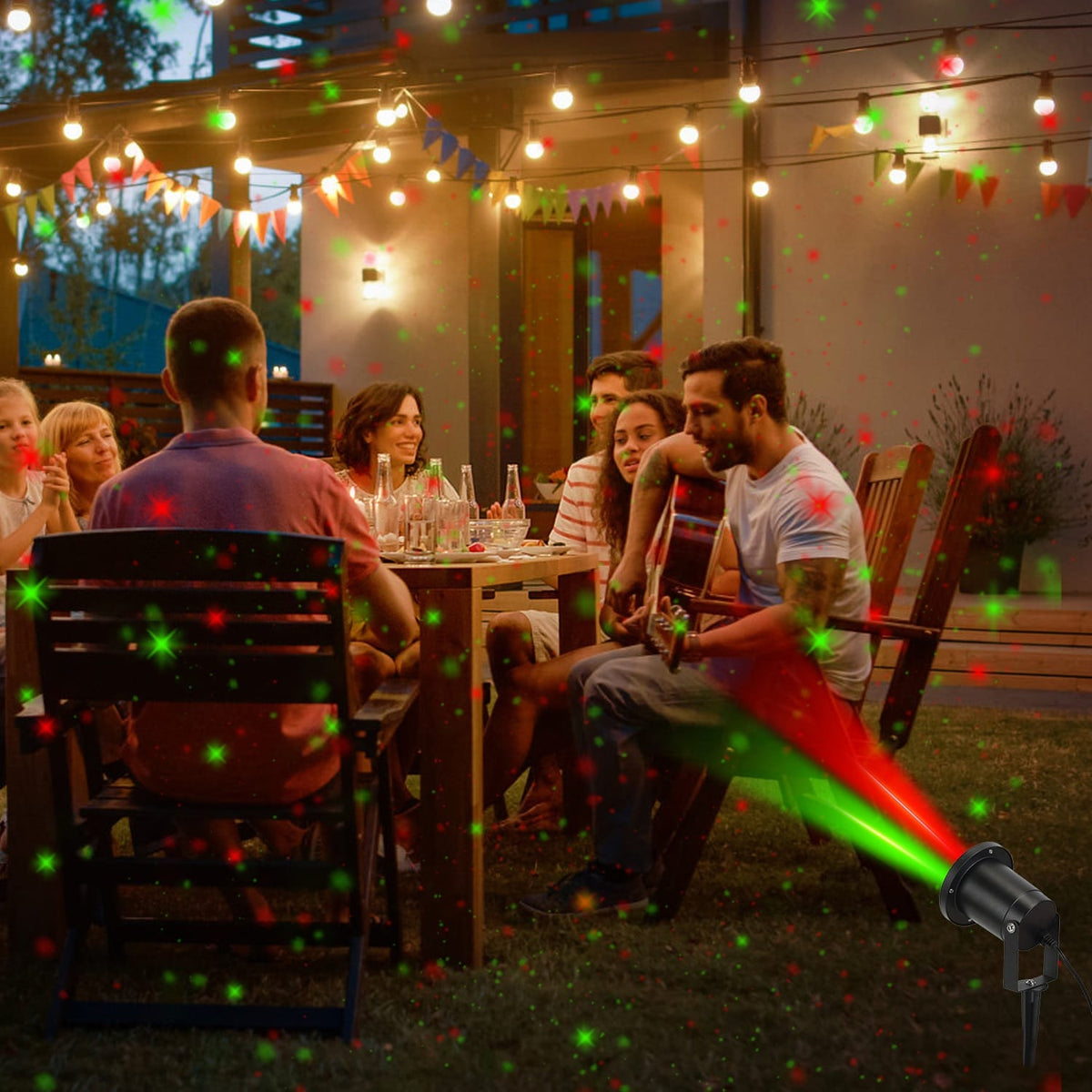 Christmas Decor Outdoor Red & Green Laser Projector Light