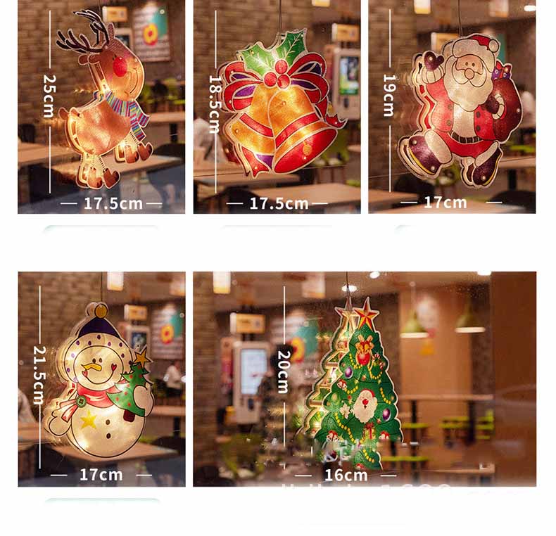 Christmas Decor LED Christmas Window Silhouette Lights with Suction Cup