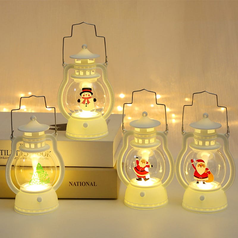 Christmas Decor Vintage LED Christmas Lantern Night Light