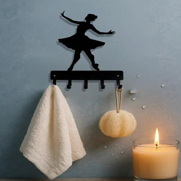 Home Organization Ballet Dancer Decorative Wall Hook Organizer