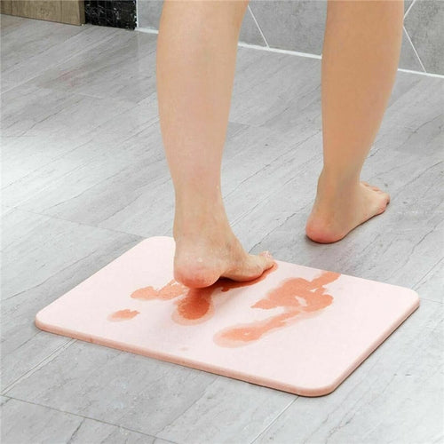 Bath Anti Slip Bath Mat Loofah Shower Rug Bathroom Carpet Water Drains Bathtub Quick Dry Pad
