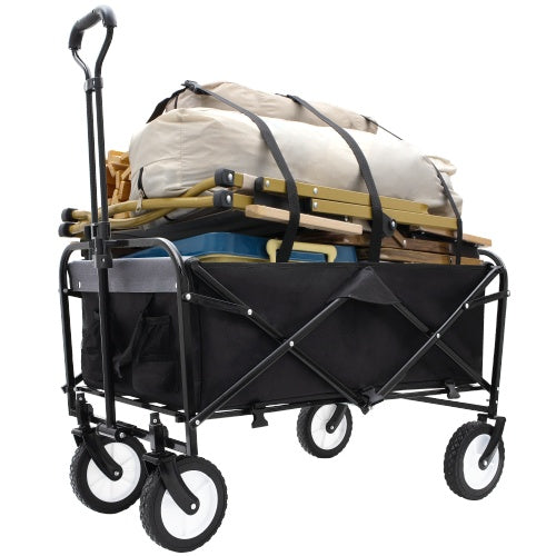 Heavy-Duty Foldable Utility Cart with Strapping System