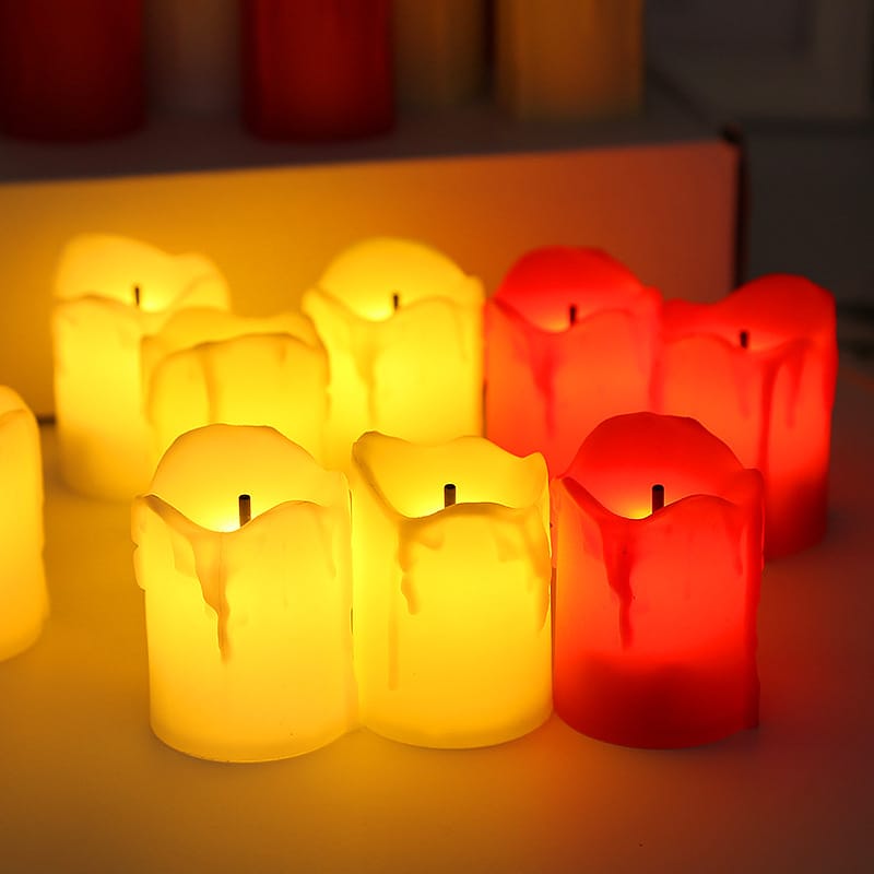 Christmas Decor Flameless LED Christmas Candles – Set of 3