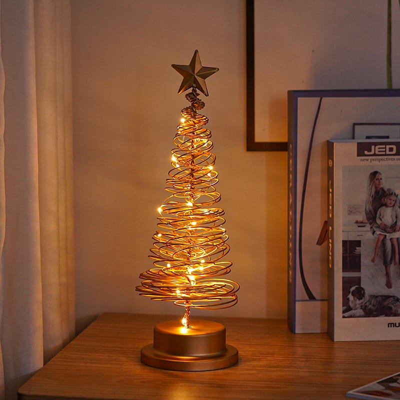 Christmas Decor LED Spiral Christmas Tree Tabletop Light