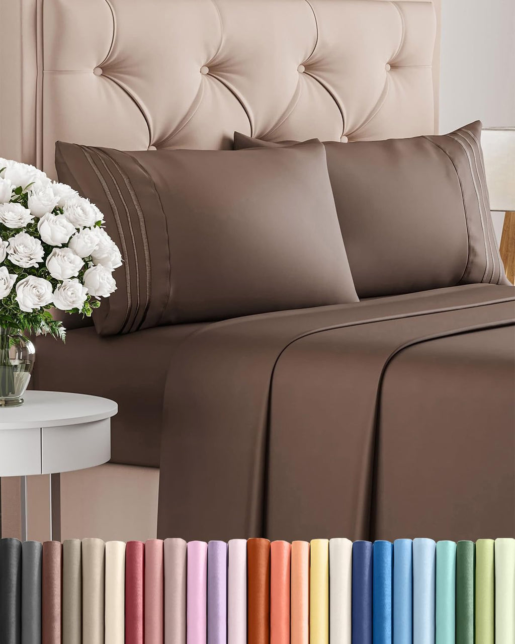 CGK Unlimited 4-Piece Bed Sheet Set | Soft, Cooling & Wrinkle-Free Microfiber