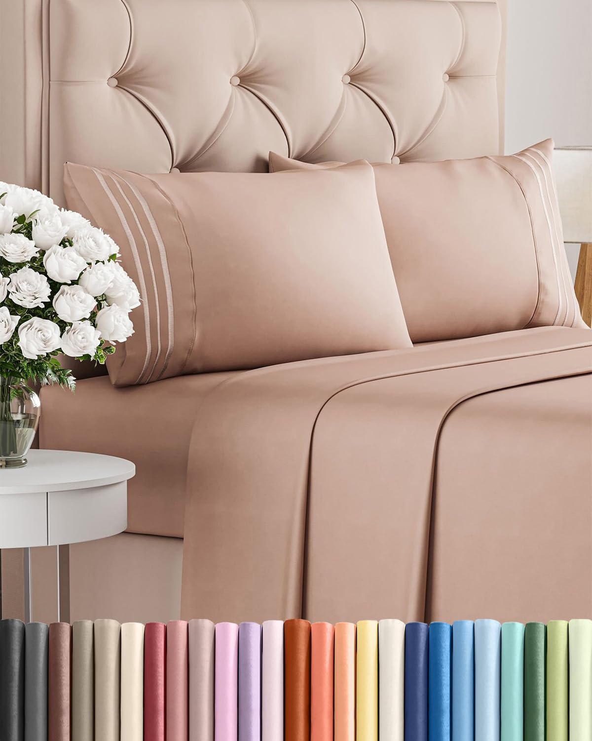 CGK Unlimited 4-Piece Bed Sheet Set | Soft, Cooling & Wrinkle-Free Microfiber