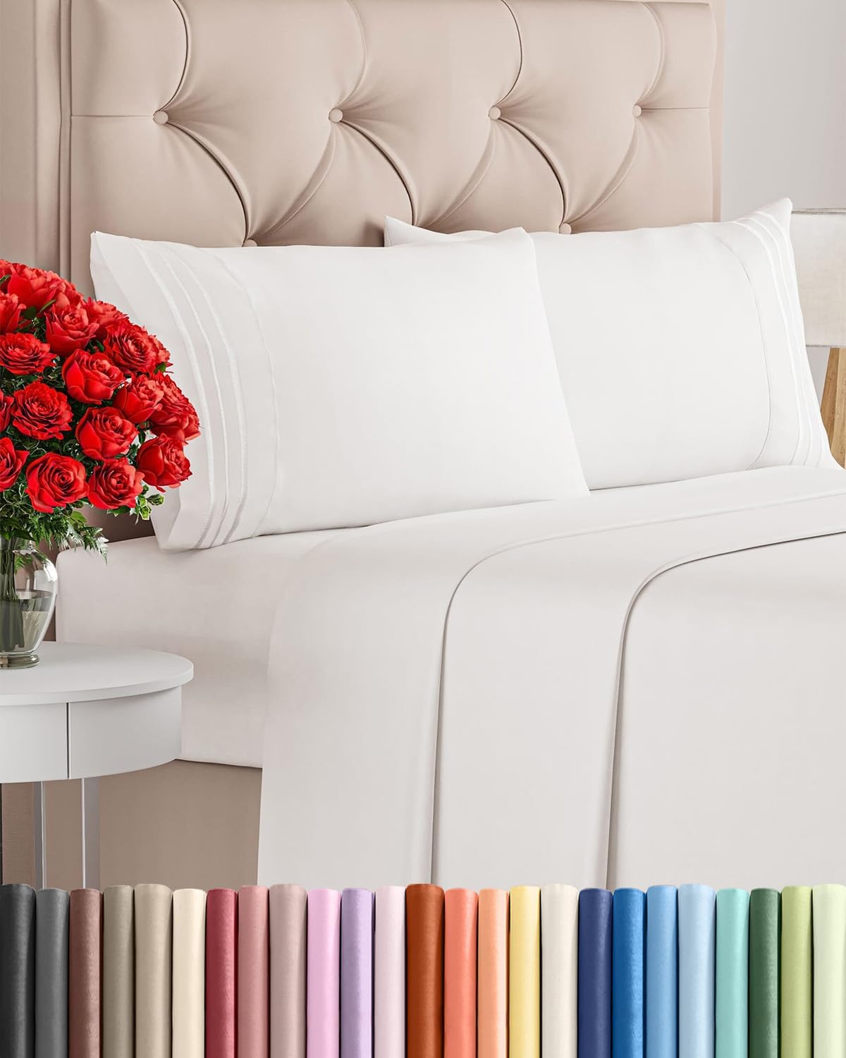 CGK Unlimited 4-Piece Bed Sheet Set | Soft, Cooling & Wrinkle-Free Microfiber