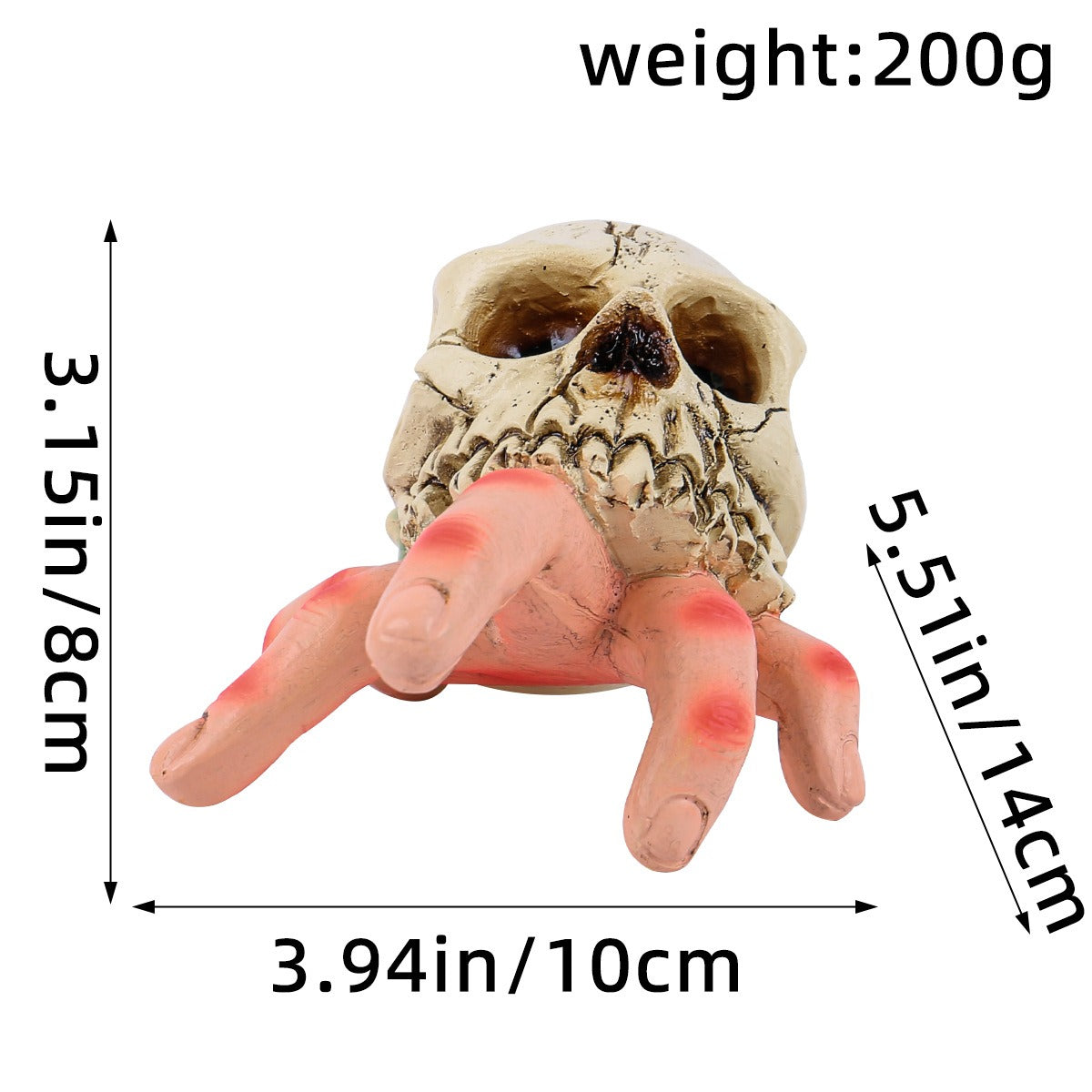 Halloween skull simulation hand horror garden resin ornaments ghost festival skull conch ghost hand spoof decorations