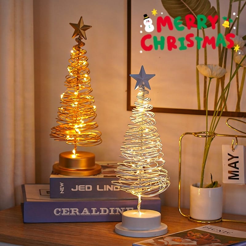 Christmas Decor LED Spiral Christmas Tree Tabletop Light