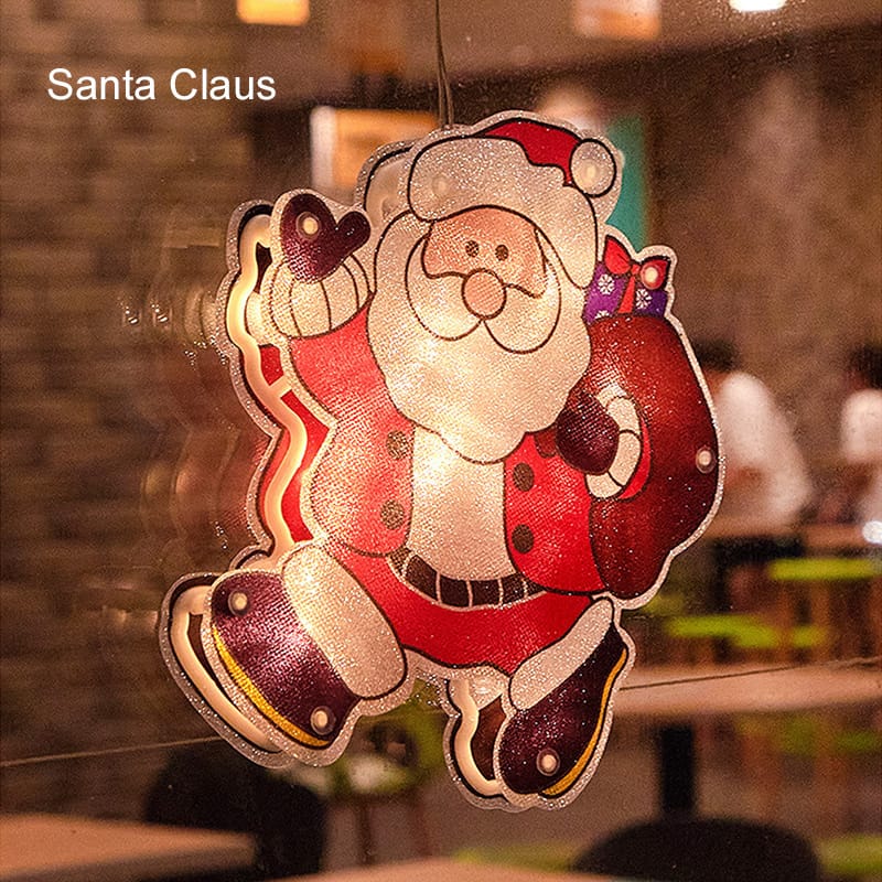Christmas Decor LED Christmas Window Silhouette Lights with Suction Cup