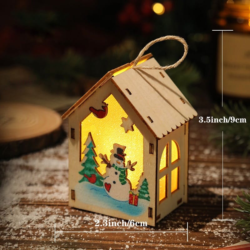 Christmas Decor Light-Up Wooden Christmas Reindeer, Santa & Snowman Decorations