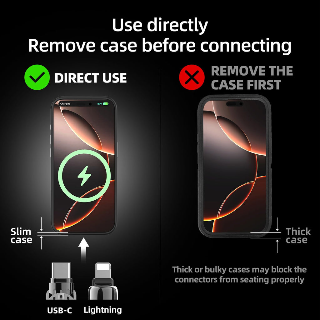 4-in-1 Charging Cable 240W | USB-C & USB-A to USB-C/Lightning | 6.6FT Silicone | iPhone 17–12, MacBook, Samsung