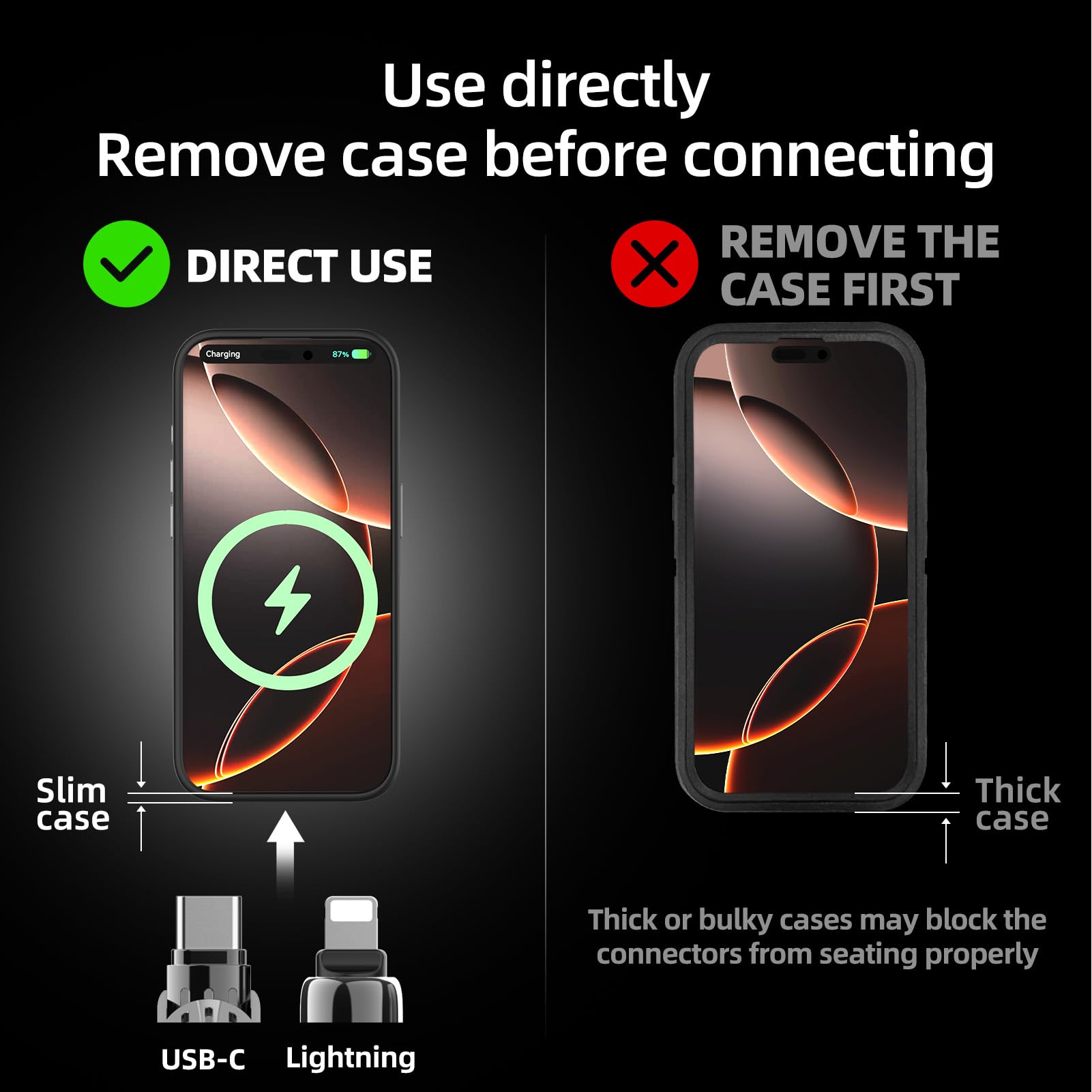 4-in-1 Charging Cable 240W | USB-C & USB-A to USB-C/Lightning | 6.6FT Silicone | iPhone 17–12, MacBook, Samsung