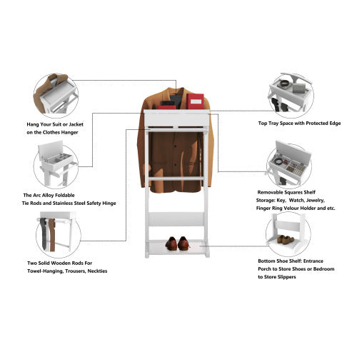 Portable Valet Stand & Clothes Organizer
