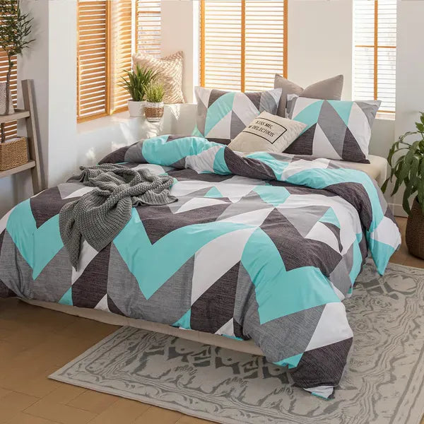 Bedding King 3-Piece Floral Comforter Set with 2 Pillowcases
