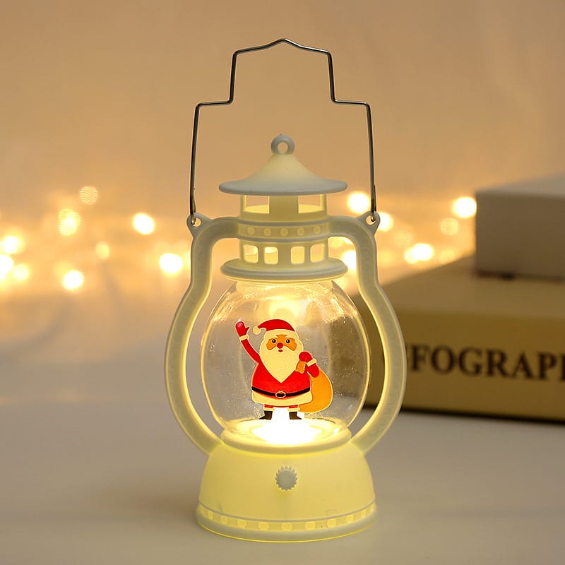 Christmas Decor Vintage LED Christmas Lantern Night Light