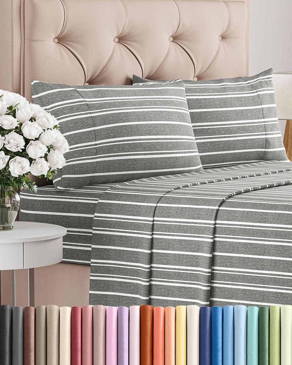 CGK Unlimited 4-Piece Bed Sheet Set | Soft, Cooling & Wrinkle-Free Microfiber