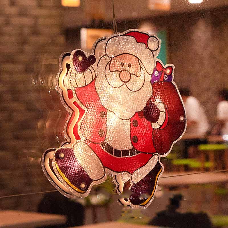 Christmas Decor LED Christmas Window Silhouette Lights with Suction Cup