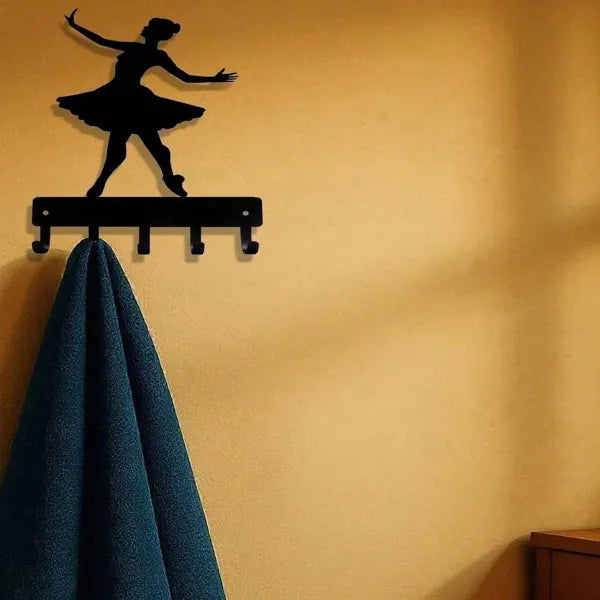 Home Organization Ballet Dancer Decorative Wall Hook Organizer