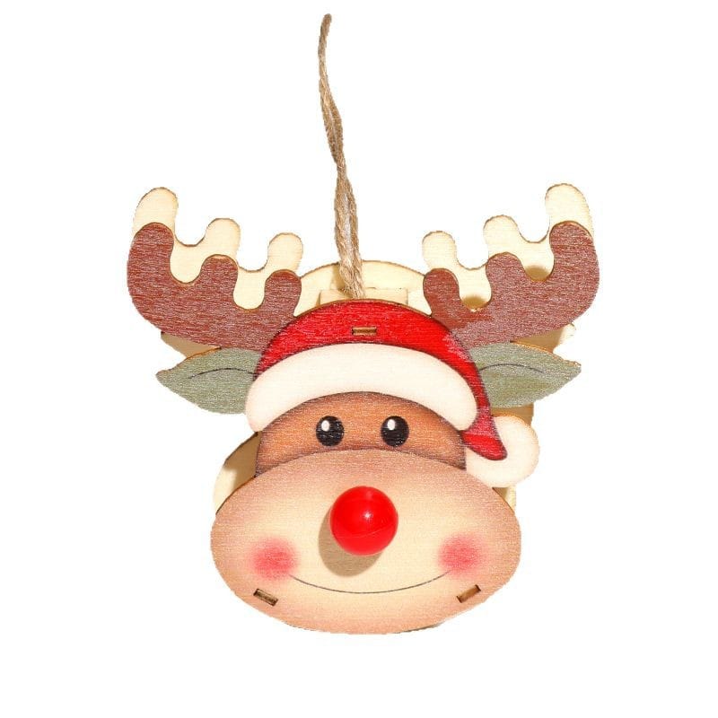 Christmas Decor Light-Up Wooden Christmas Reindeer, Santa & Snowman Decorations
