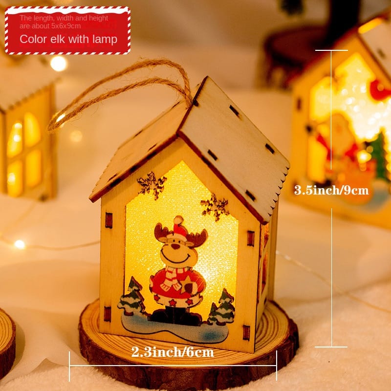 Christmas Decor Light-Up Wooden Christmas Reindeer, Santa & Snowman Decorations