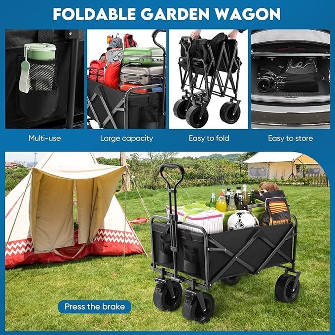 Utility carts Heavy-Duty Foldable Utility Cart | Garden, Camping & Outdoor Wagon