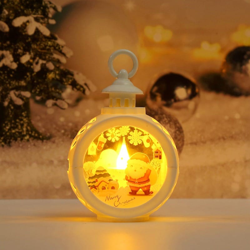 Christmas Decor Vintage LED Christmas Lantern Tabletop Decoration