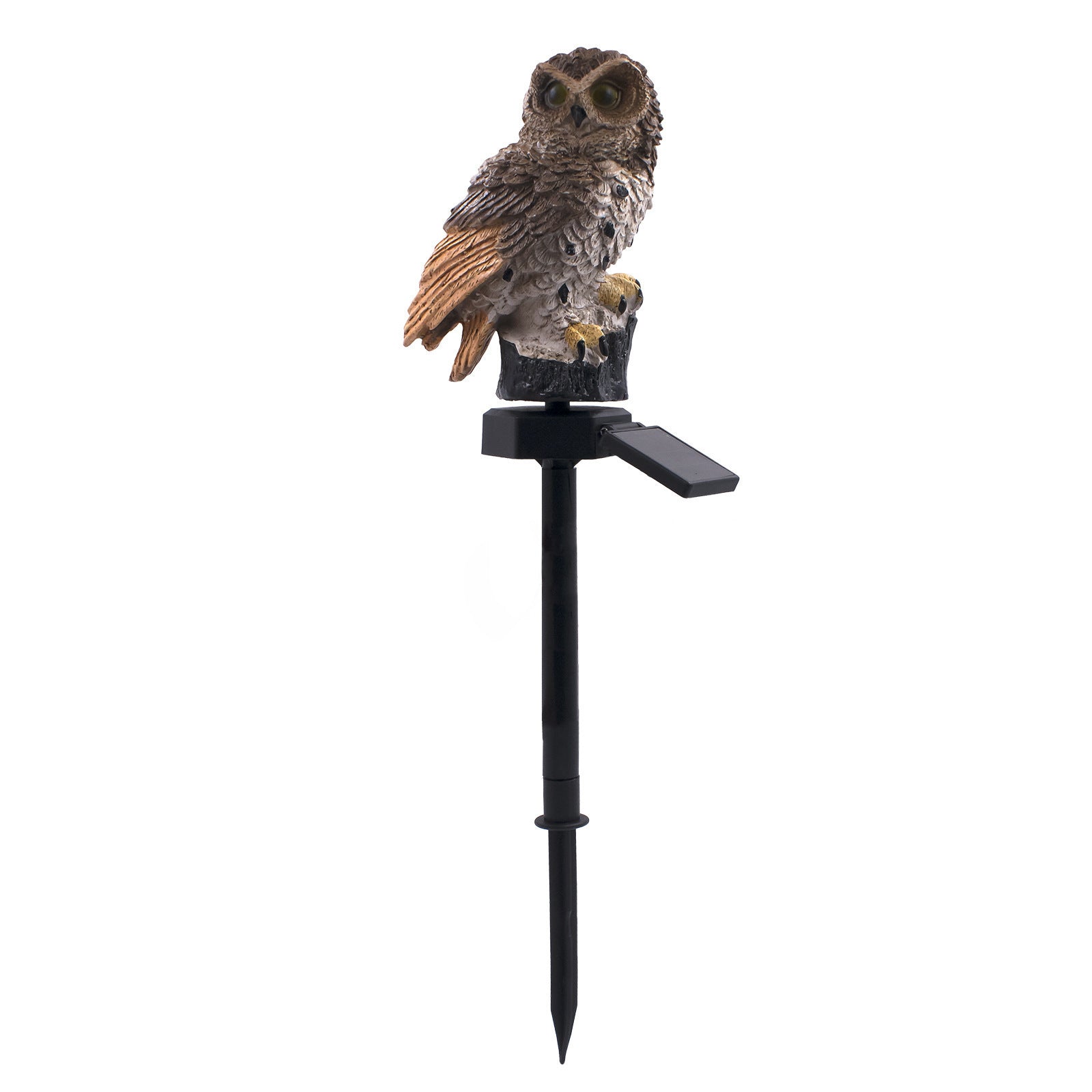 Solar Resin Owl LED Light Outdoor Waterproof Floor Lighting Garden Decoration Lawn Landscape Light