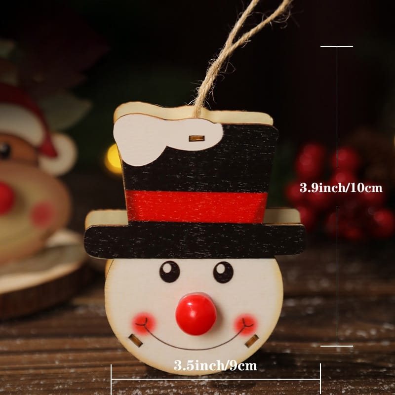 Christmas Decor Light-Up Wooden Christmas Reindeer, Santa & Snowman Decorations