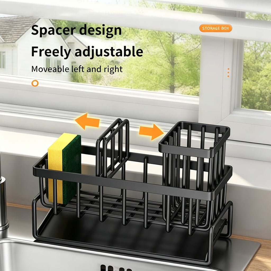 Home Organization Kitchen Sink Caddy Organizer with Drainage Spout