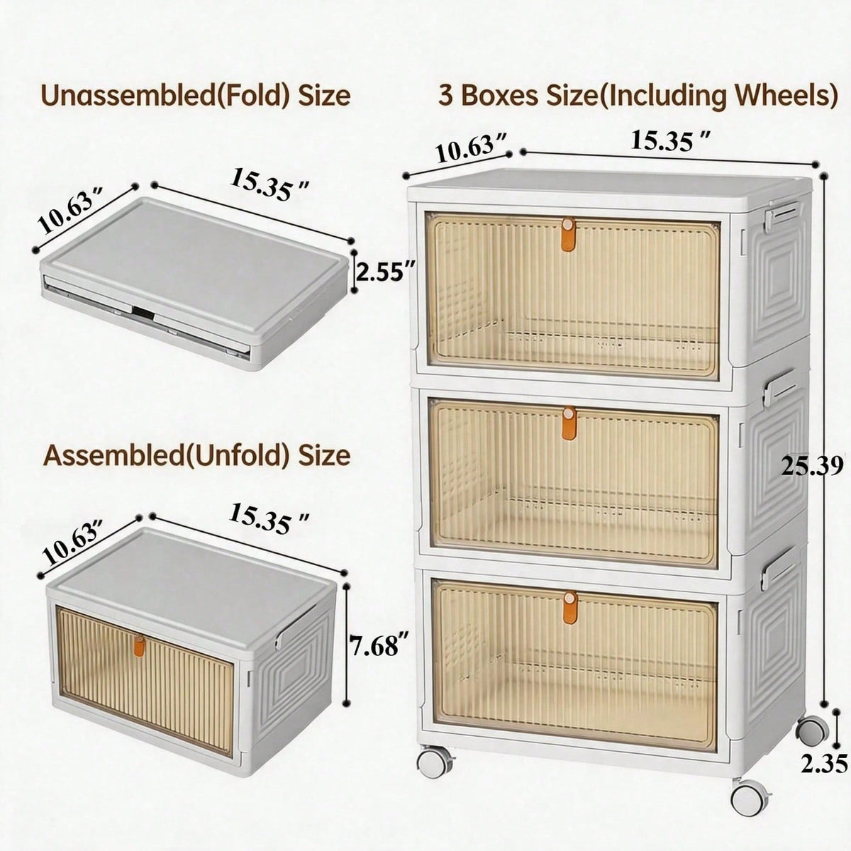 Home Organization Foldable Pet Supply Storage Organizer with Wheels