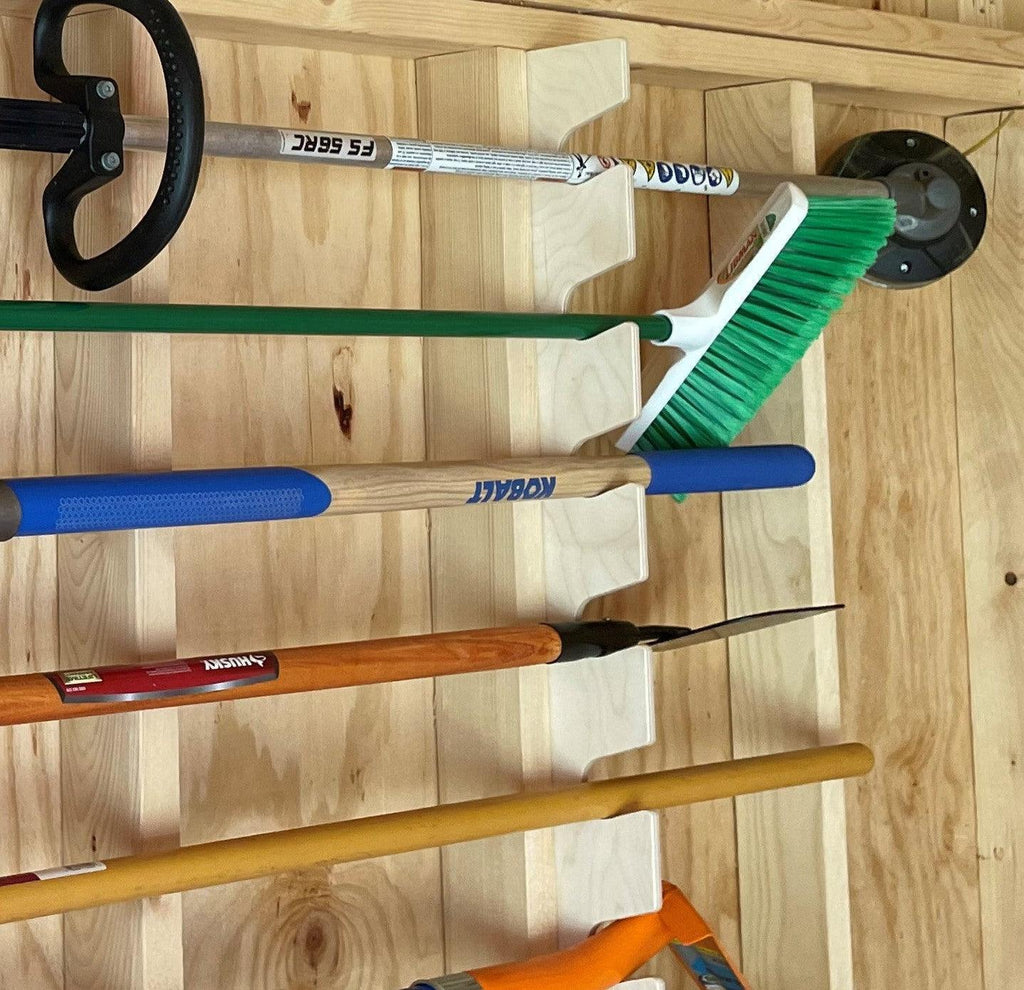 Shed Organization Garden Tool Organizer Rack - Stud Mounted