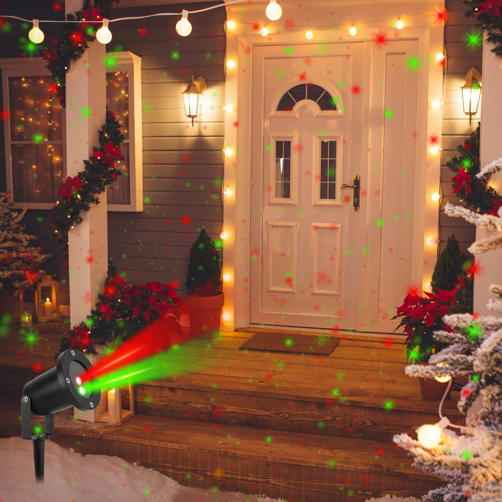Christmas Decor Outdoor Red & Green Laser Projector Light