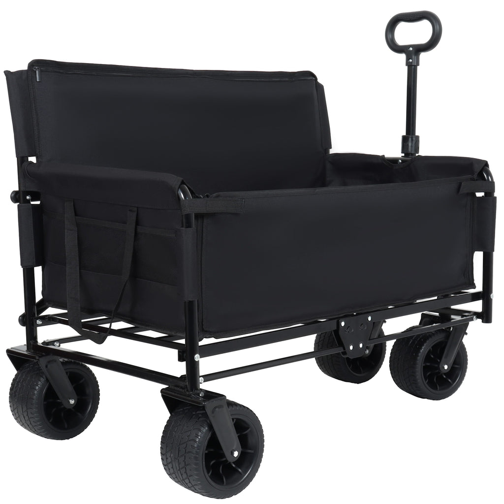 Utility carts 3-in-1 Convertible Folding Wagon Cart with Bench Seat & Storage