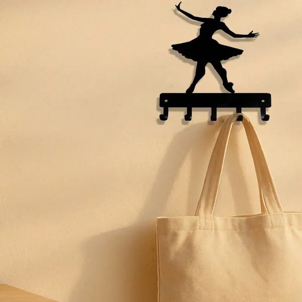Home Organization Ballet Dancer Decorative Wall Hook Organizer